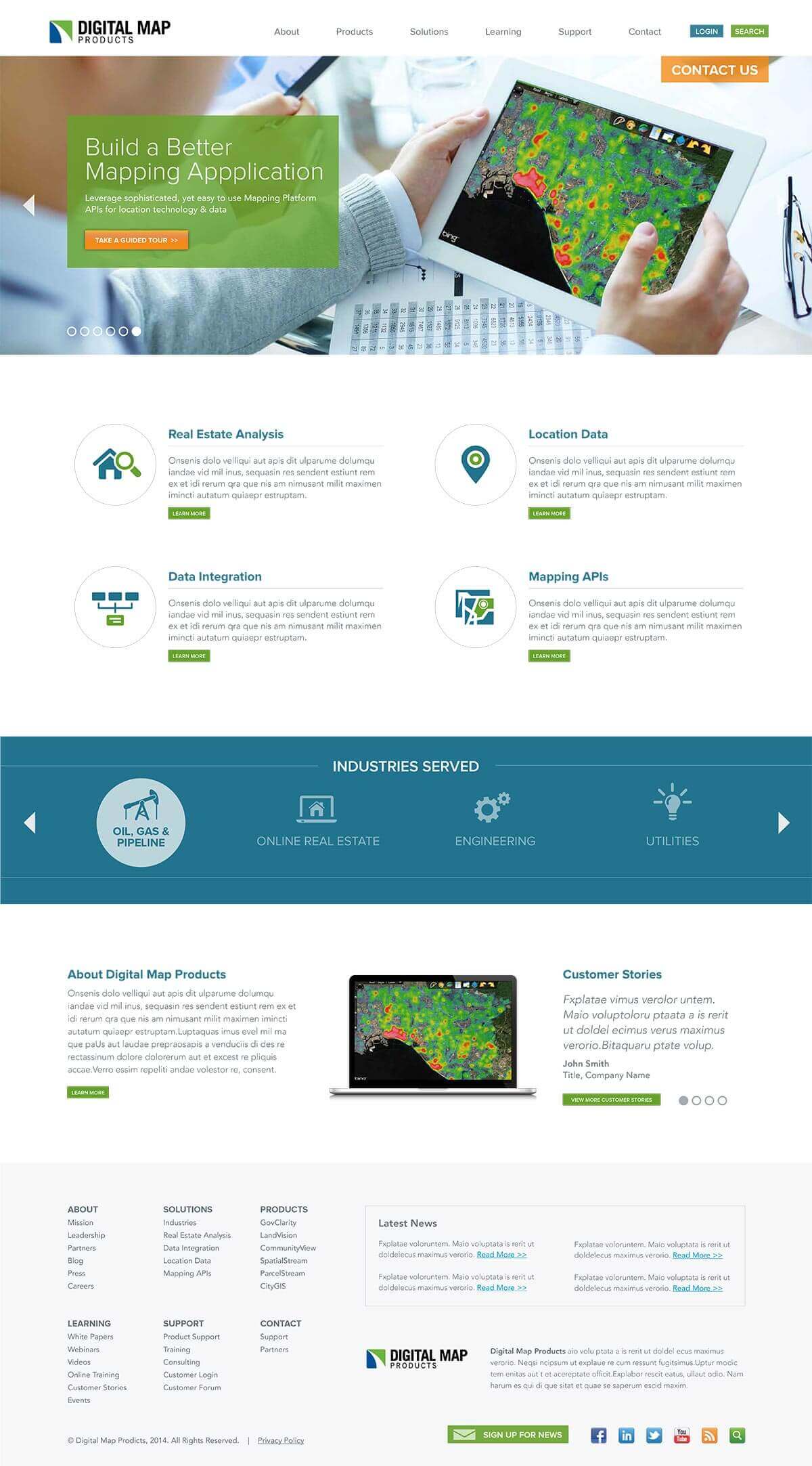 Web Design  for Orange County Software  Company Marketing Firm