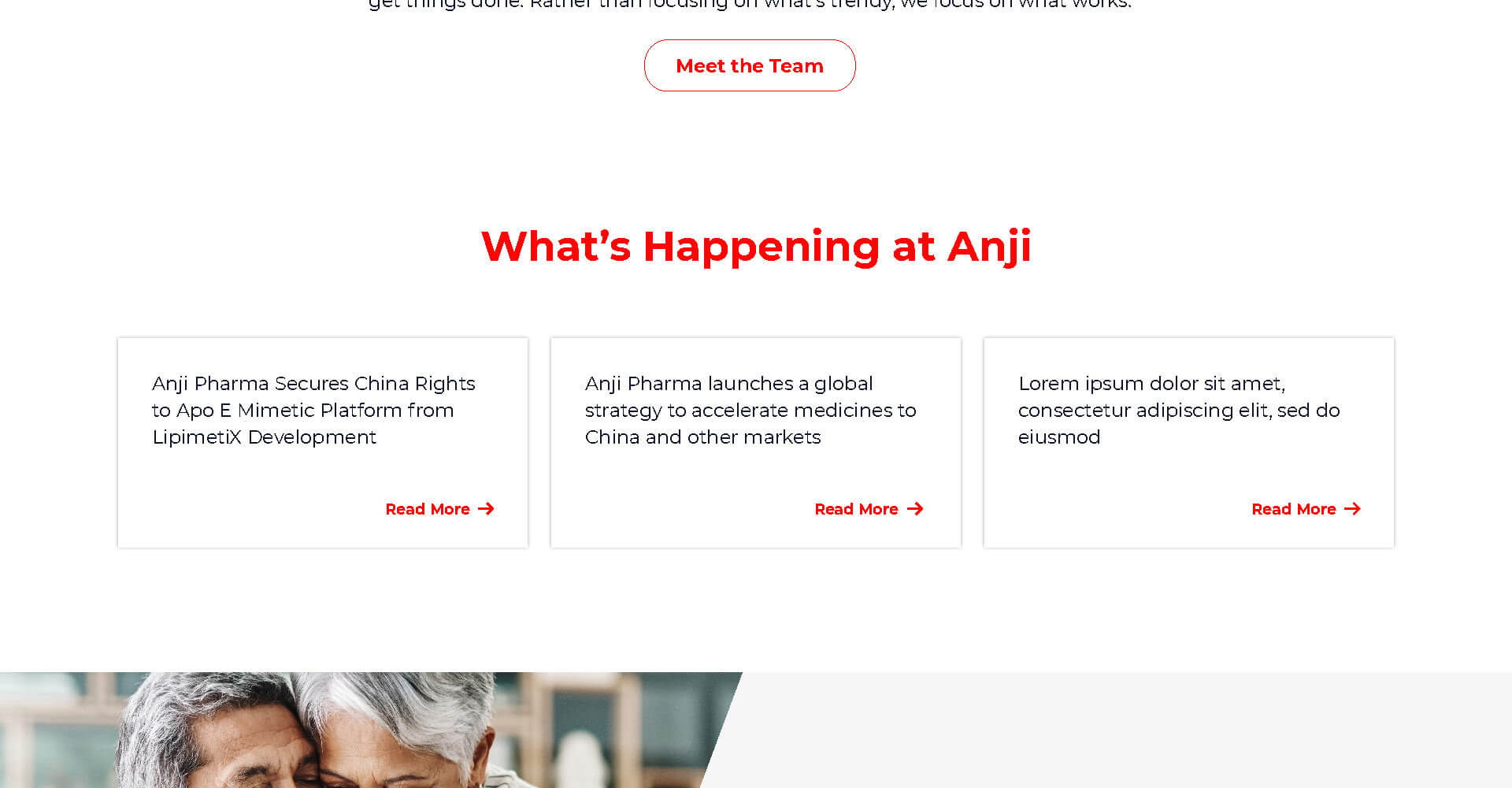 Homepage screenshot of Anji Pharma