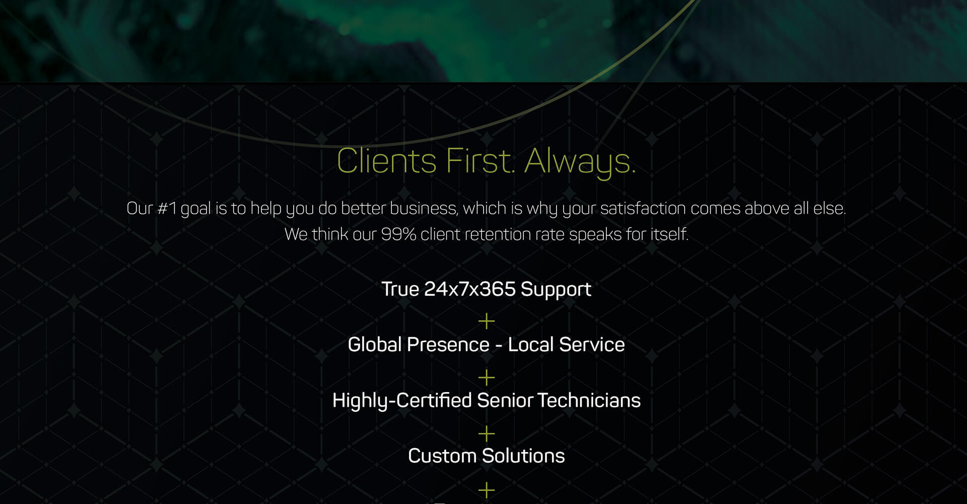 Homepage screenshot of Edge Technology Group