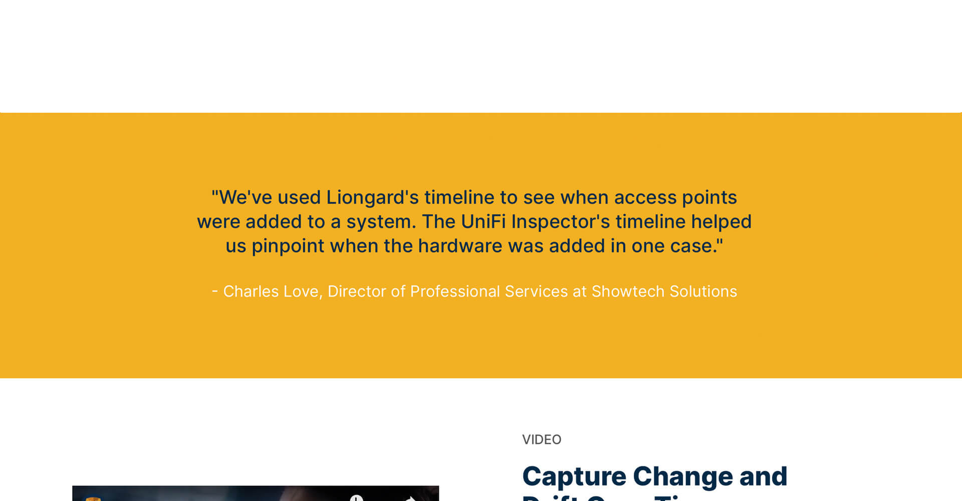 Homepage screenshot of Liongard