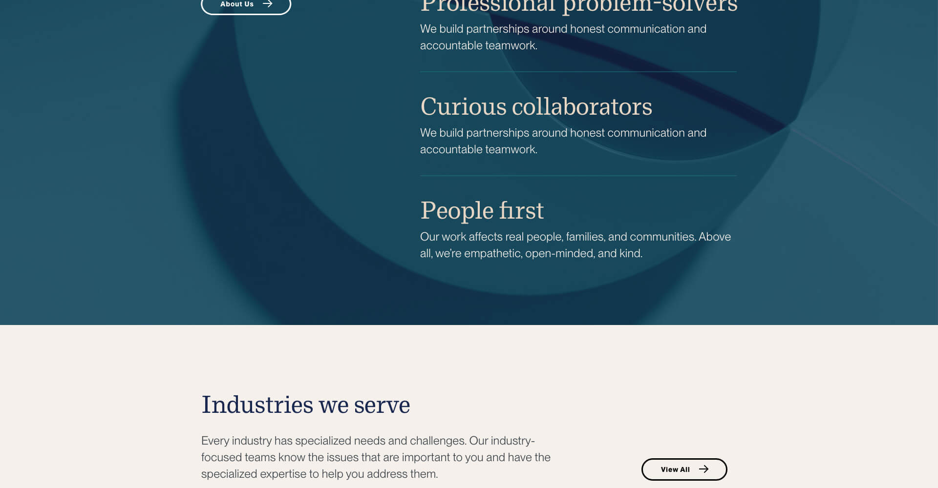 Homepage screenshot of Sensiba