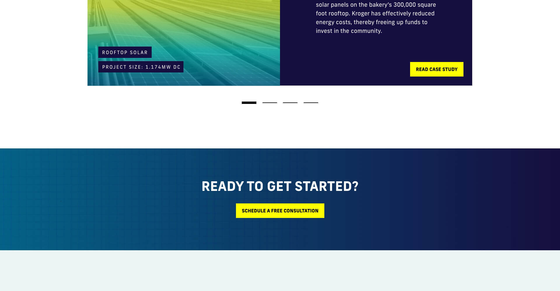 Homepage screenshot of REC Solar